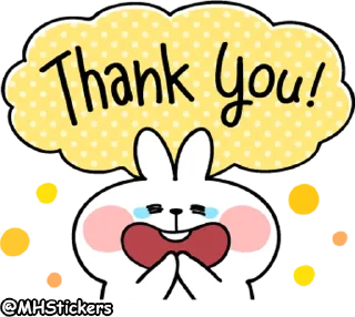 🙏 emoji @MHStickers Spoiled Rabbit Kind Words Telegram sticker 13 of 41