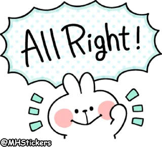✌ emoji @MHStickers Spoiled Rabbit Kind Words Telegram sticker 11 of 41