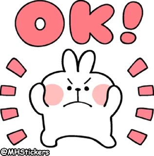 👌 emoji @MHStickers Spoiled Rabbit Kind Words Telegram sticker 8 of 41