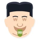 🤑 emoji Kim Jong Un says Telegram sticker 14 of 26