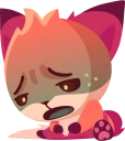 😫 emoji Foxy Telegram sticker 13 of 32
