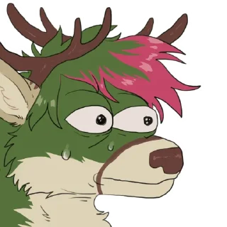 🙀 emoji Ewan Deer Telegram sticker 9 of 100