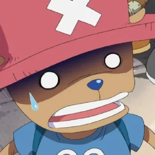 😰 emoji Chopper @StickersofAnime Telegram sticker 11 of 57