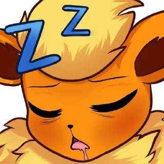 😴 emoji Vovo Flareon Telegram sticker 21 of 47