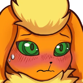 😳 emoji Vovo Flareon Telegram sticker 6 of 47