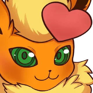 ❤️ emoji Vovo Flareon Telegram sticker 3 of 47