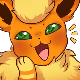 😆 emoji Vovo Flareon Telegram sticker 8 of 47