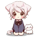 😊 emoji Cute cat ear boy @Nekostickerss Telegram sticker 19 of 41