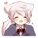 ☺️ emoji Cute cat ear boy @Nekostickerss Telegram sticker 6 of 41