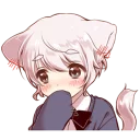 😳 emoji Cute cat ear boy @Nekostickerss Telegram sticker 11 of 41
