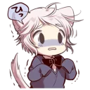 😨 emoji Cute cat ear boy @Nekostickerss Telegram sticker 21 of 41