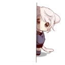 😶 emoji Cute cat ear boy @Nekostickerss Telegram sticker 1 of 41