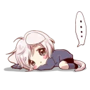 🙁 emoji Cute cat ear boy @Nekostickerss Telegram sticker 12 of 41