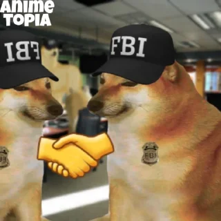 🤝 emoji @Anime_topia | FBI doge Telegram sticker 5 of 24