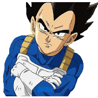 🤨 emoji @STIKERFORALL 🏴󠁧󠁢󠁥󠁮󠁧󠁿🇬🇧VEGETA Telegram sticker 7 of 25