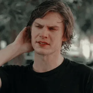 😐 emoji 'Evan Peters | @iStickerLand, Telegram sticker 12 of 86