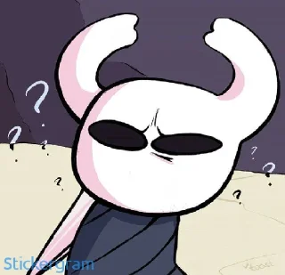 ❔ emoji Hollow Knight Telegram sticker 24 of 87