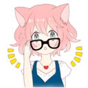 🤓 emoji A Cute Little Cat Girl @Nekosticker Telegram sticker 13 of 39