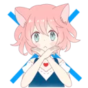 ❌ emoji A Cute Little Cat Girl @Nekosticker Telegram sticker 23 of 39