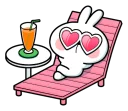 😎 emoji Spoiled Rabbit Summer Telegram sticker 23 of 40
