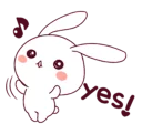 👍 emoji Ultra-small rabbit! @Nekosticker Telegram sticker 24 of 41