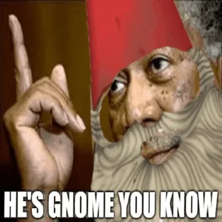 ‼️ emoji Gnome Truth Pack (gnomes are real) Telegram sticker 19 of 22