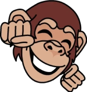 🥳 emoji Обезьяна @modnyashki_vip Telegram sticker 8 of 25