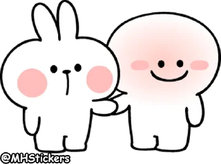 👩‍❤️‍👨 emoji @MHStickers Spoiled Rabbit Smile Person 3 Telegram sticker 23 of 41