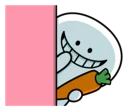 Sticker from Spoiled Rabbit Smile Person Carrot