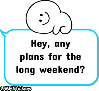 Sticker from @MHStickers Spoiled Rabbit Message Smile Person