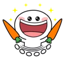 😍 emoji Spoiled Rabbit Smile Person Carrot Telegram sticker 9 of 41