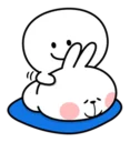 😴 emoji Spoiled Rabbit Smile Person Telegram sticker 8 of 41