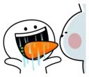 Sticker from Spoiled Rabbit Smile Person Carrot