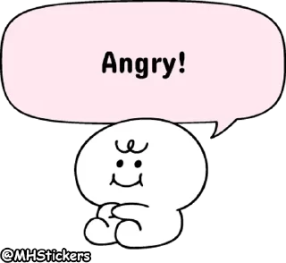 😠 emoji @MHStickers Spoiled Rabbit Message Smile Person Telegram sticker 18 of 25