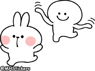 👻 emoji @MHStickers Spoiled Rabbit Smile Person 3 Telegram sticker 19 of 41
