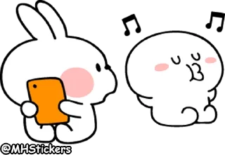 🤭 emoji @MHStickers Spoiled Rabbit Smile Person 3 Telegram sticker 22 of 41