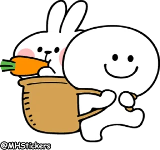😁 emoji @MHStickers Spoiled Rabbit Smile Person 3 Telegram sticker 16 of 41