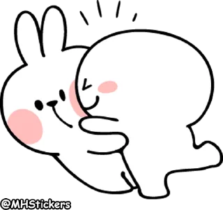 🤗 emoji @MHStickers Spoiled Rabbit Smile Person 3 Telegram sticker 18 of 41