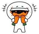 😂 emoji Spoiled Rabbit Smile Person Carrot Telegram sticker 13 of 41