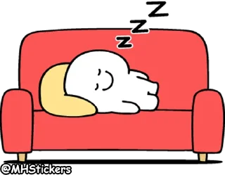 😴 emoji @MHStickers Spoiled Rabbit Smile Person 3 Telegram sticker 8 of 41
