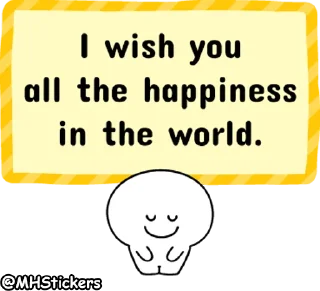Sticker from @MHStickers Spoiled Rabbit Message Smile Person