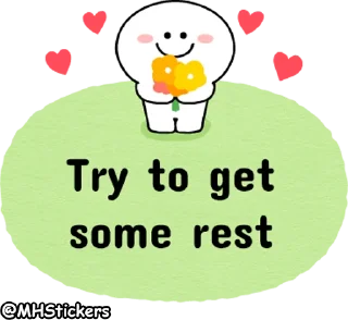 Sticker from @MHStickers Spoiled Rabbit Message Smile Person