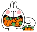 😃 emoji Spoiled Rabbit Smile Person Carrot Telegram sticker 16 of 41