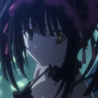 ⏰ emoji 𝃲￬Tokisaki Kurumi 💉" @Geloriyana Telegram sticker 1 of 110