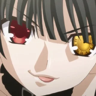 🩸 emoji 𝃲￬Tokisaki Kurumi 💉" @Geloriyana Telegram sticker 20 of 110
