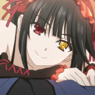 🩸 emoji 𝃲￬Tokisaki Kurumi 💉" @Geloriyana Telegram sticker 16 of 110