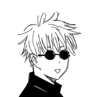 😶 emoji .Gojo. Telegram sticker 17 of 40