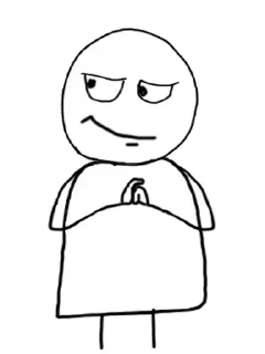 😏 emoji Un-unimpressed by @scribbler Telegram sticker 7 of 13