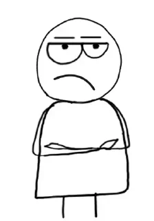 😕 emoji Un-unimpressed by @scribbler Telegram sticker 12 of 13