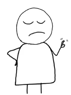 ❌ emoji Un-unimpressed by @scribbler Telegram sticker 4 of 13